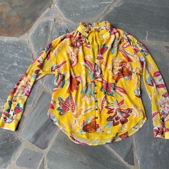 New🌟By Anthropologie Relaxed Buttondown Blouse - Picture 5 of 5